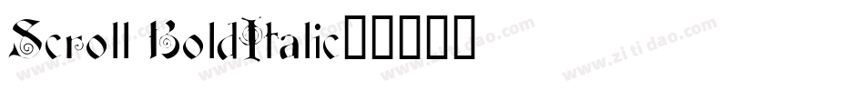 Scroll BoldItalic字体转换